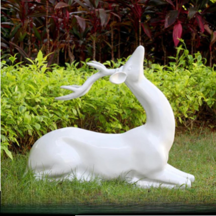 Life size outdoor deer statues | Garden deer sculpture