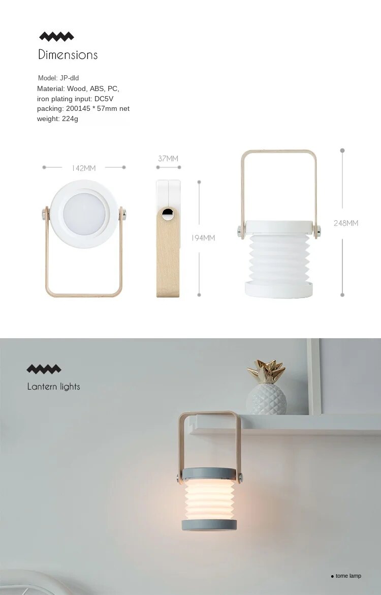 LANTERN DESK LAMP |FOLDABLE LAMP