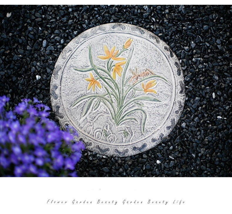 Garden Stepping Stone | Decorative Bird & Floral Stepping Stone
