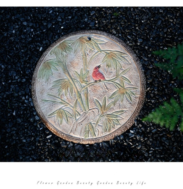 Garden Stepping Stone | Decorative Bird & Floral Stepping Stone