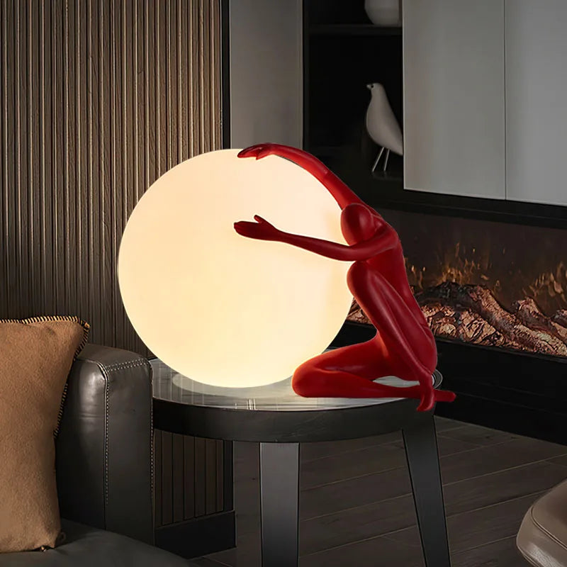 Round Globe Table Lamp