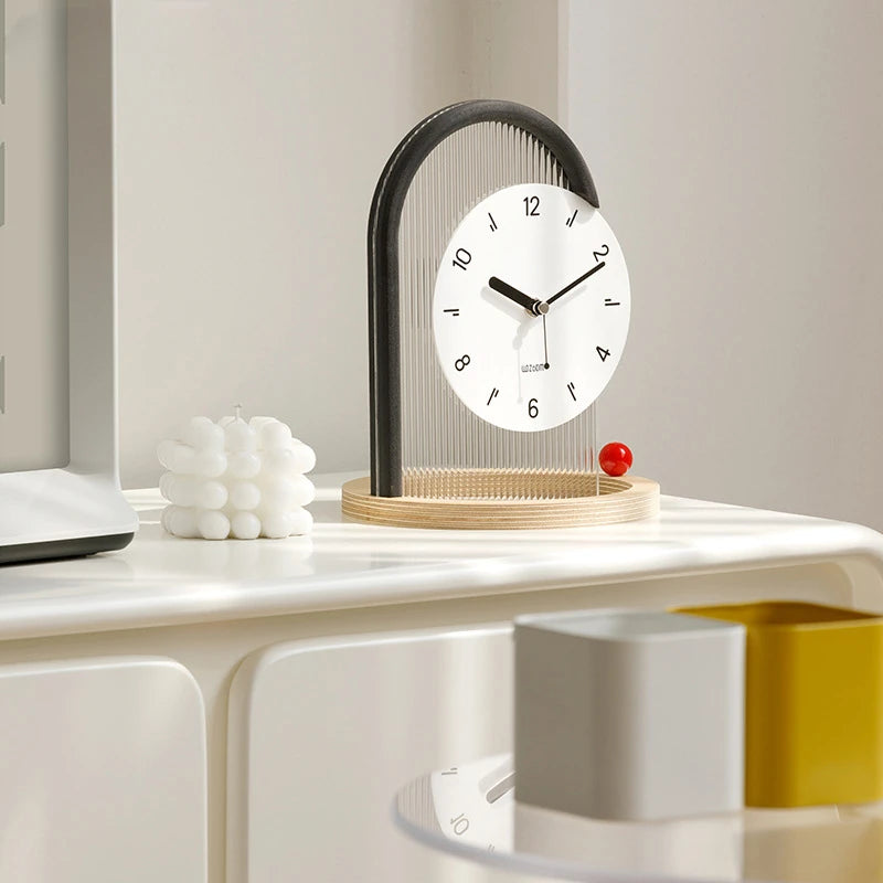 Mantel White Clock for Home