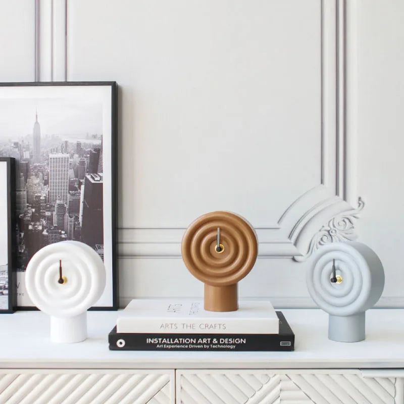 Modern Minimalist Geometric Circle Clock