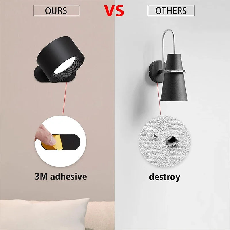 Touch LED Wall Lamp | 360° Rotatable Light