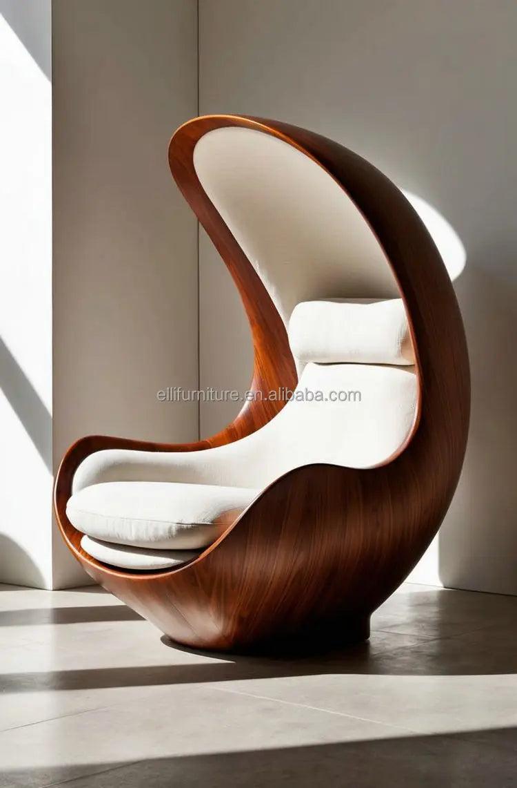 Luxury Leather Sofa Chair | Ergonomic Solid Wood Accent chair