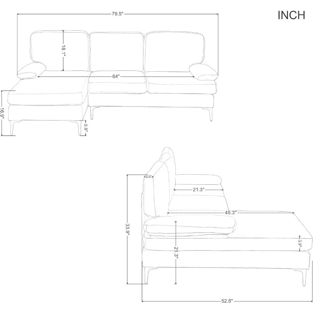 sleeper sofa with chaise