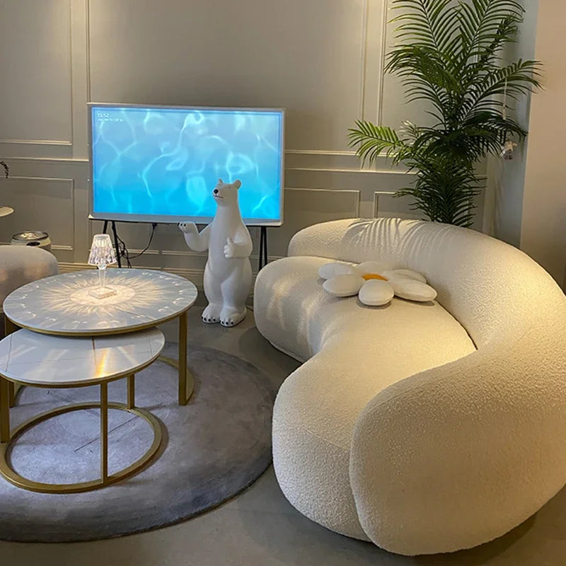 tri sofa seat with small stool