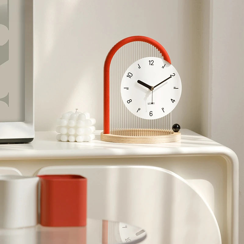 Mantel White Clock for Home