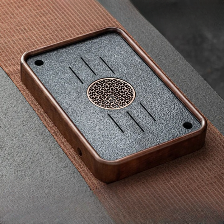 Serving Wooden Tea Tray Luxury Decorative Ceremony Office Tea Tray Pot Drip Chinese Drainage Long Saucer Bandejas Home Products
