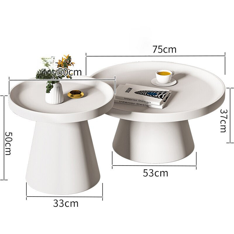 round coffee table set of 2 |MARION