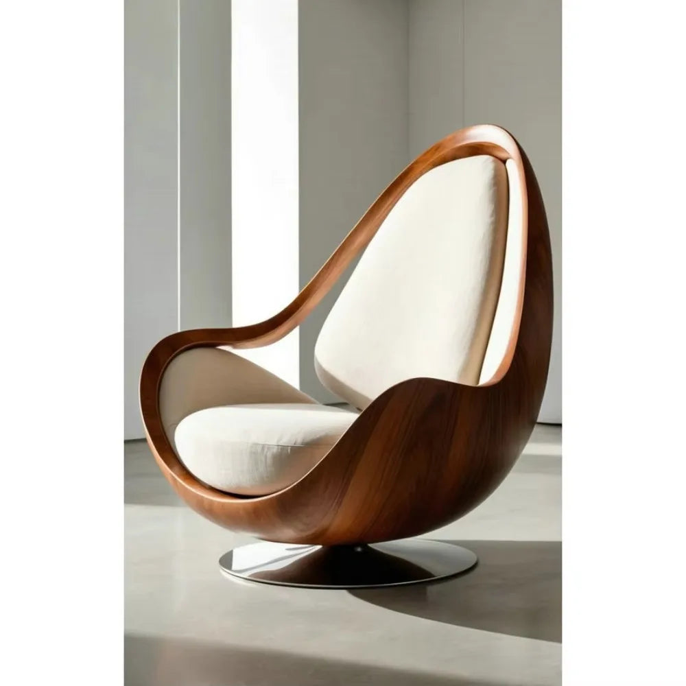 Luxury Leather Sofa Chair | Ergonomic Solid Wood Accent chair