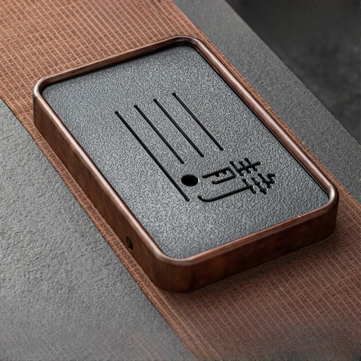 Serving Wooden Tea Tray Luxury Decorative Ceremony Office Tea Tray Pot Drip Chinese Drainage Long Saucer Bandejas Home Products