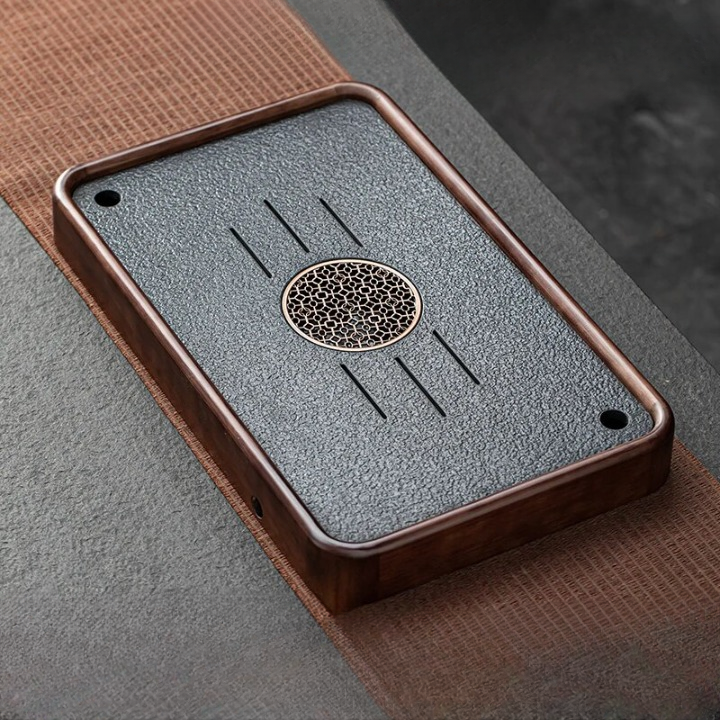 Serving Wooden Tea Tray Luxury Decorative Ceremony Office Tea Tray Pot Drip Chinese Drainage Long Saucer Bandejas Home Products