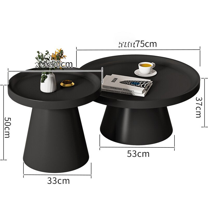 round coffee table set of 2 |MARION