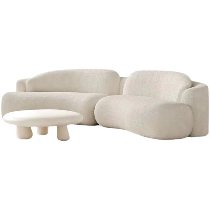 modern living room curved sofa