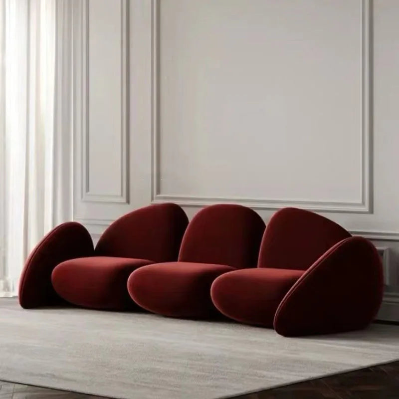 red color luxury sofa