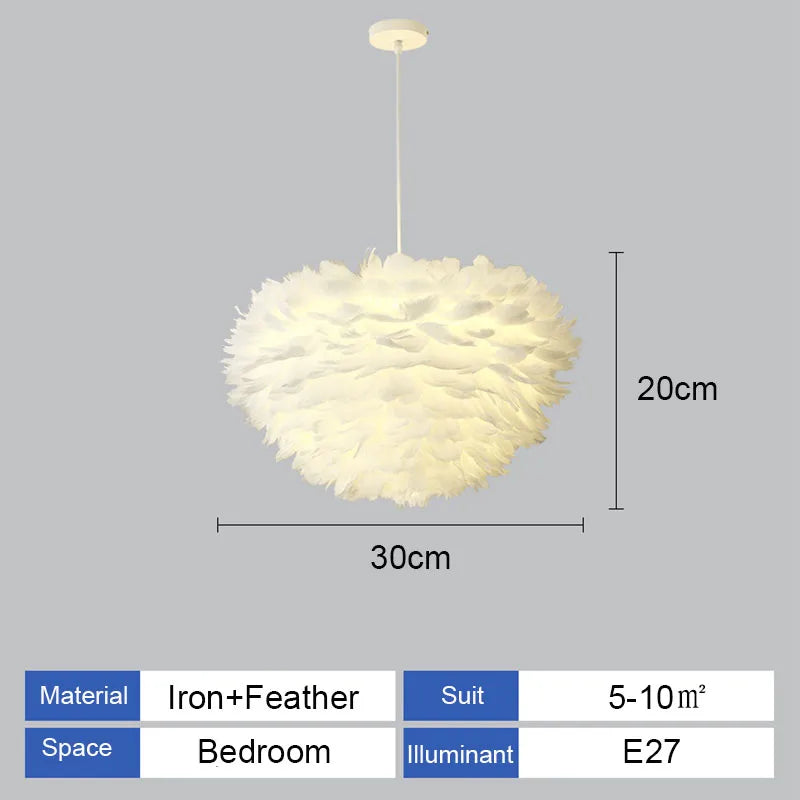 Pendant Lights | Feather Pendant Chandelier | Nordic LED Hanging Light