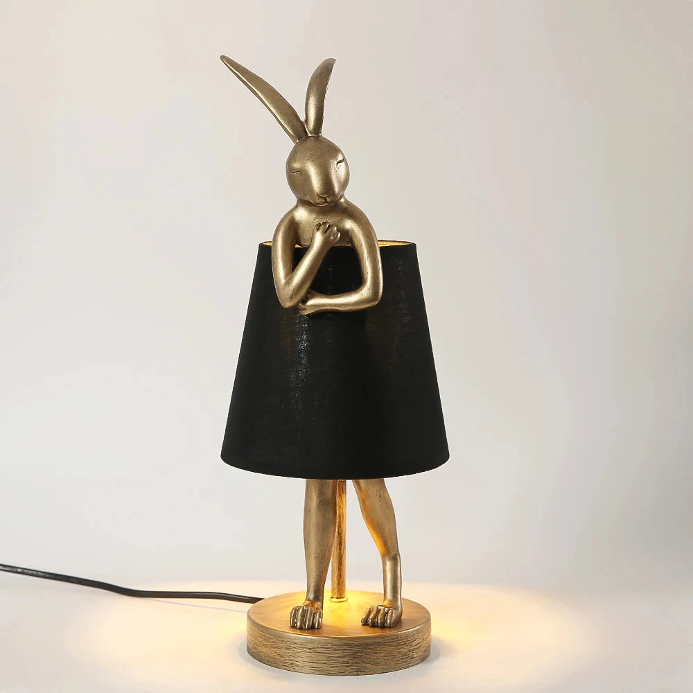 Golden Rabbit Shrouded Lampshade