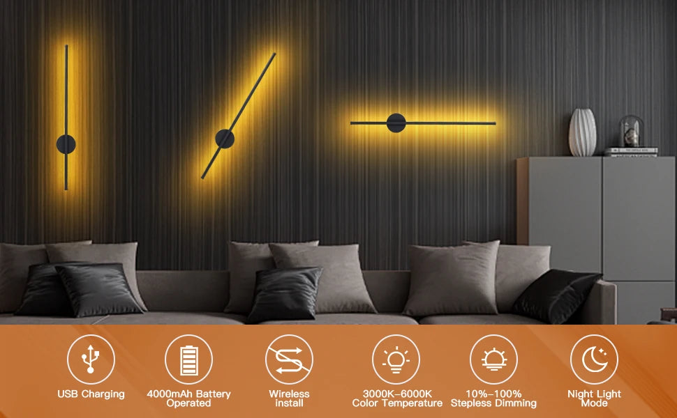 Rechargeable Wall Light Wireless | Remote Control Wall Light