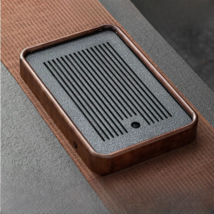 Serving Wooden Tea Tray Luxury Decorative Ceremony Office Tea Tray Pot Drip Chinese Drainage Long Saucer Bandejas Home Products