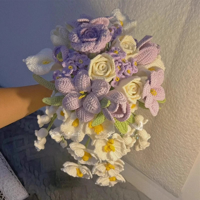 Hand-Knitted Tulip Bouquet Flower Ball | Wool Finished Flowers