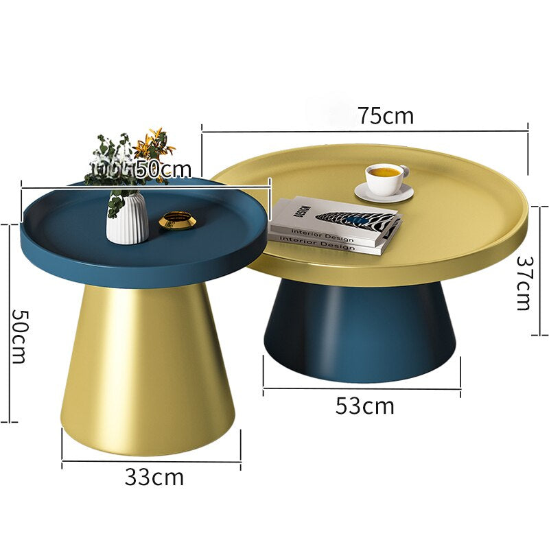 round coffee table set of 2 |MARION