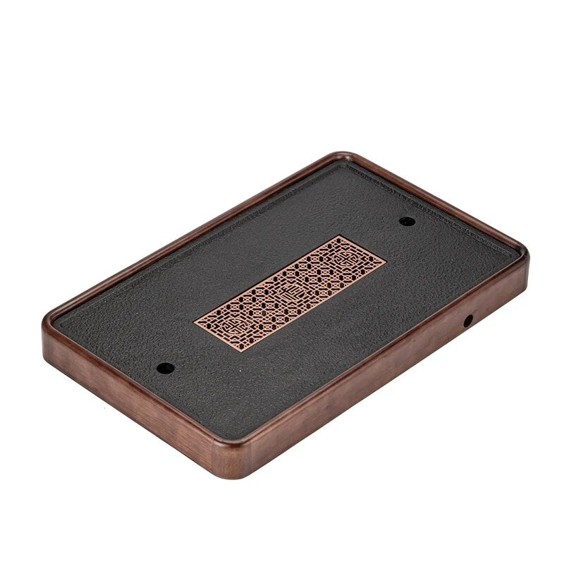 Serving Wooden Tea Tray Luxury Decorative Ceremony Office Tea Tray Pot Drip Chinese Drainage Long Saucer Bandejas Home Products