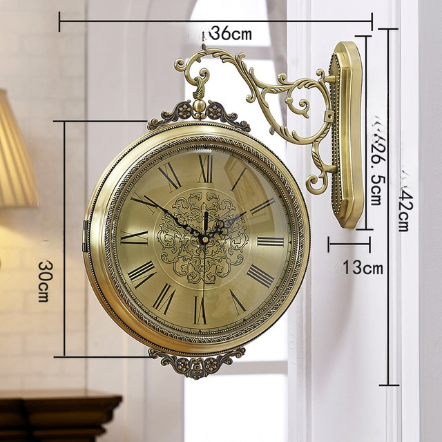 Dual-Sided Wall Clock | Rotatable Tabletop Clock