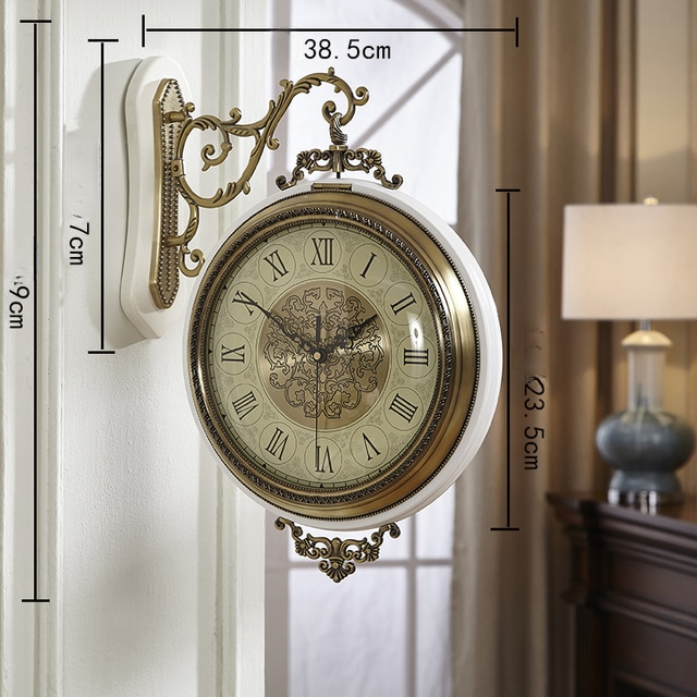 Dual-Sided Wall Clock | Rotatable Tabletop Clock