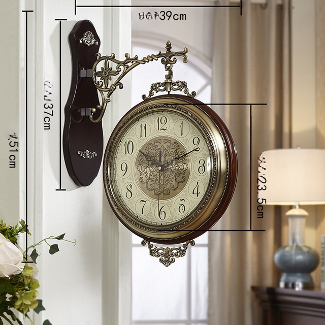 Dual-Sided Wall Clock | Rotatable Tabletop Clock