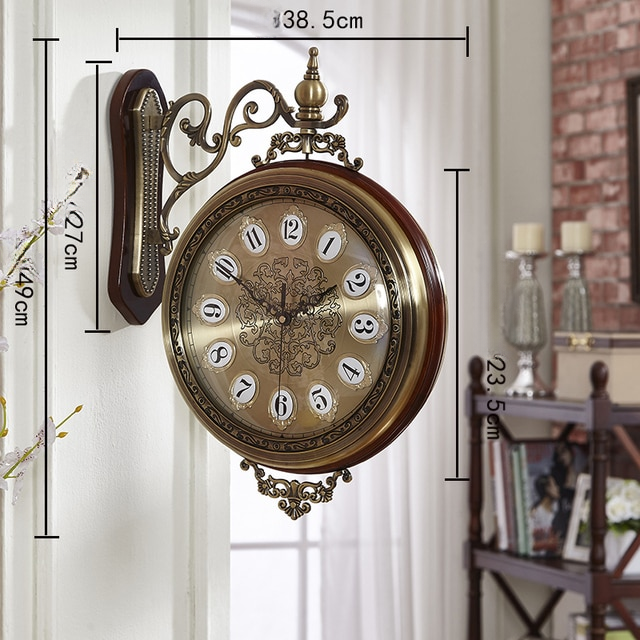 Dual-Sided Wall Clock | Rotatable Tabletop Clock
