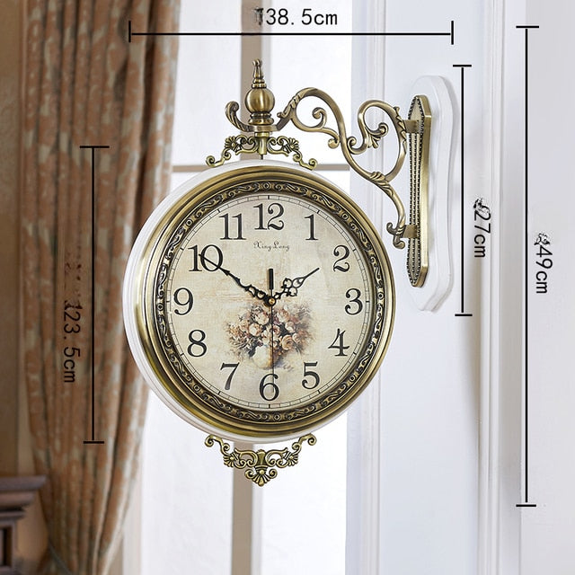 Dual-Sided Wall Clock | Rotatable Tabletop Clock