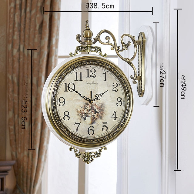 Dual-Sided Wall Clock | Rotatable Tabletop Clock