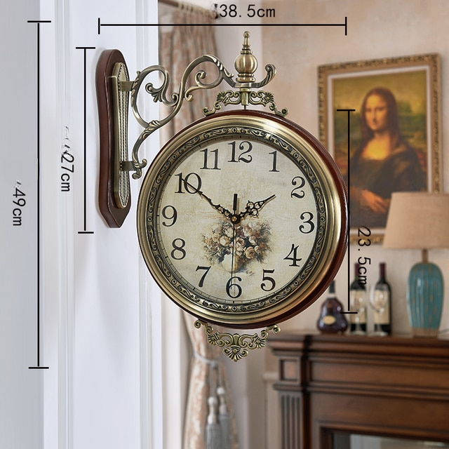 Dual-Sided Wall Clock | Rotatable Tabletop Clock