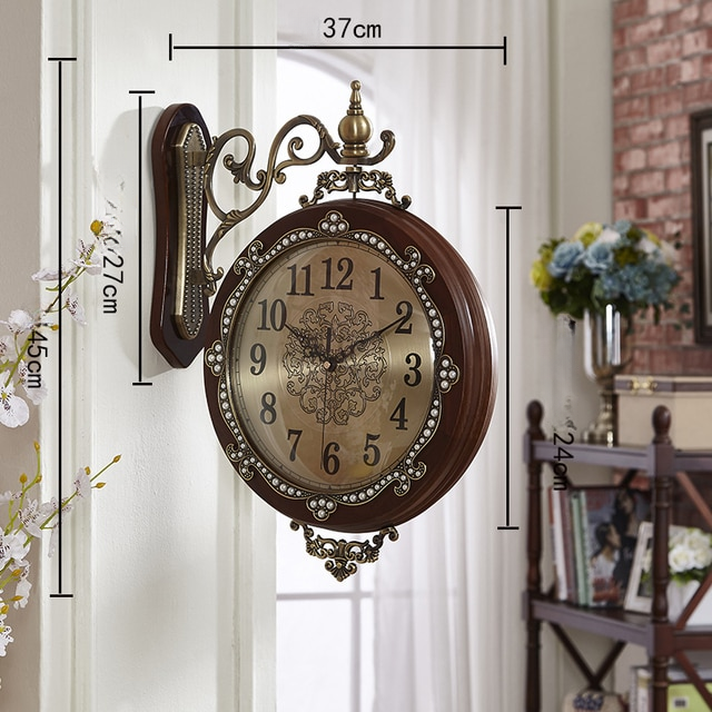 Dual-Sided Wall Clock | Rotatable Tabletop Clock