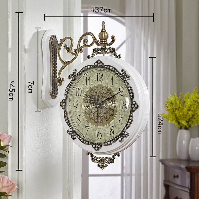 Dual-Sided Wall Clock | Rotatable Tabletop Clock