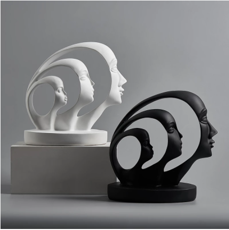Human Face Statues