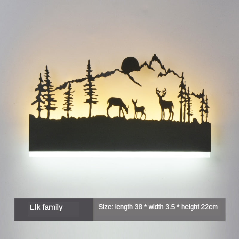 Elk family light view