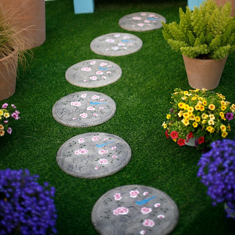Garden Stepping Stone | Decorative Bird & Floral Stepping Stone