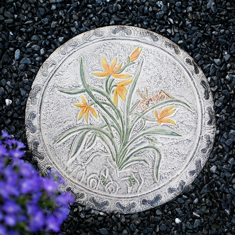 Garden Stepping Stone | Decorative Bird & Floral Stepping Stone
