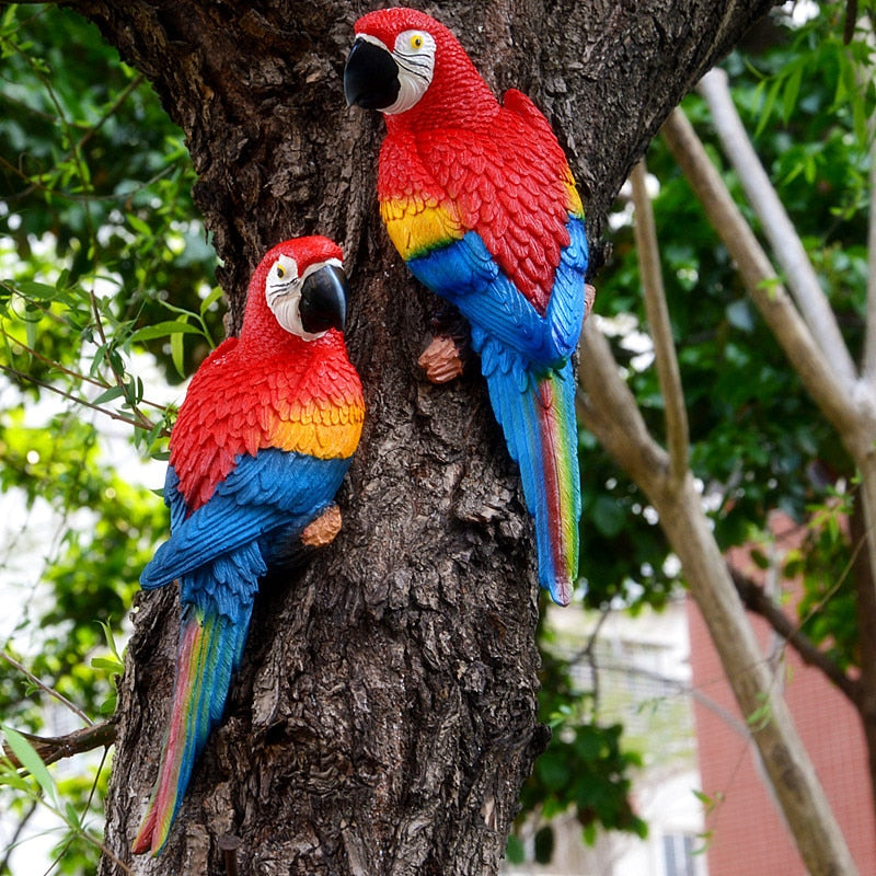 outdoor garden bird statues