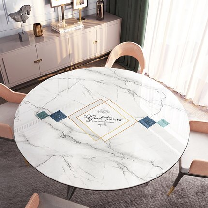 Round Marble Table Cloth |Coffee Table PVC Cover