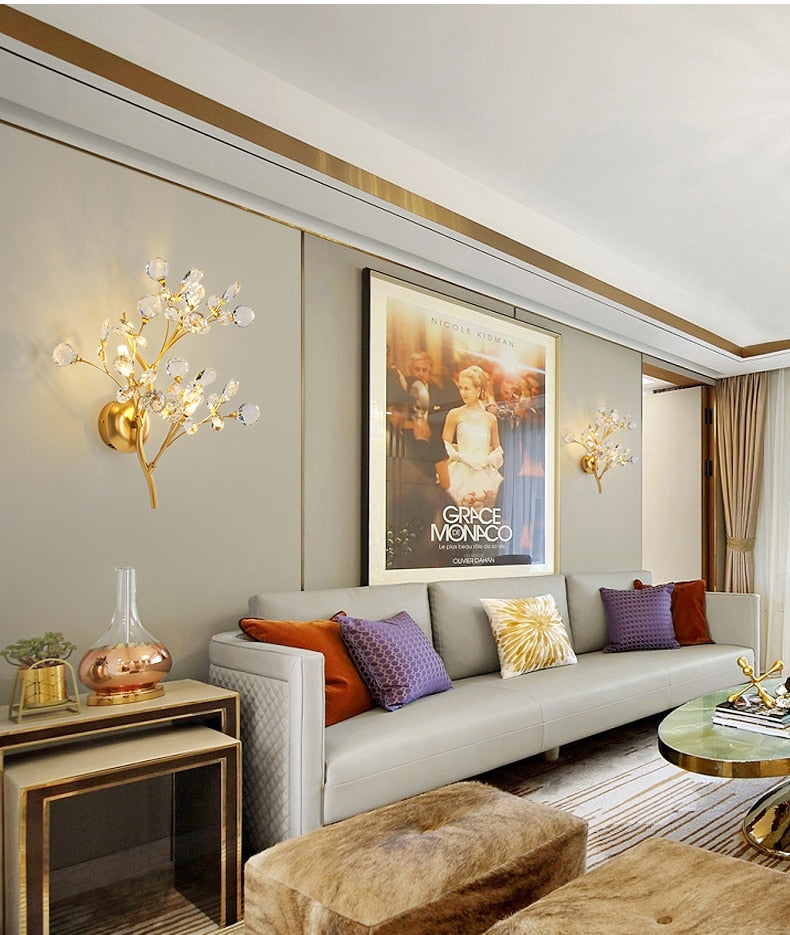 crystal sconce lights