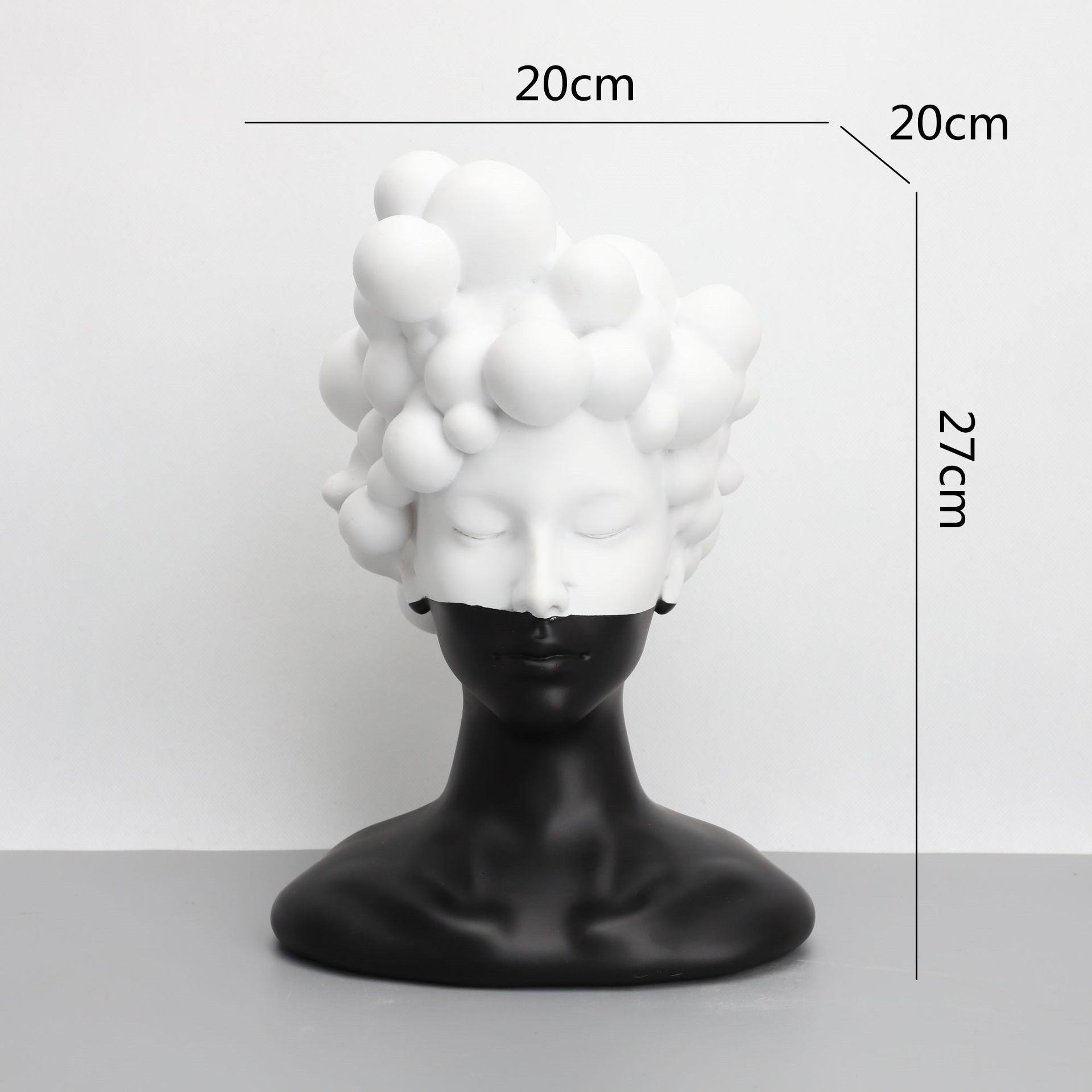 Modern Artistic Bust Sculpture | Black and White Decorative Bust for Home