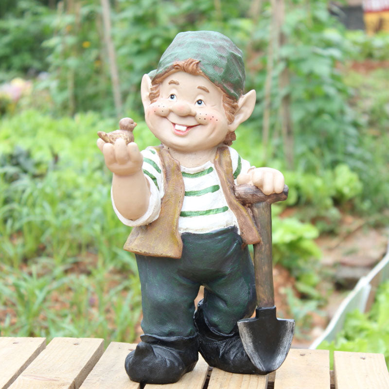 concrete fisherman statue