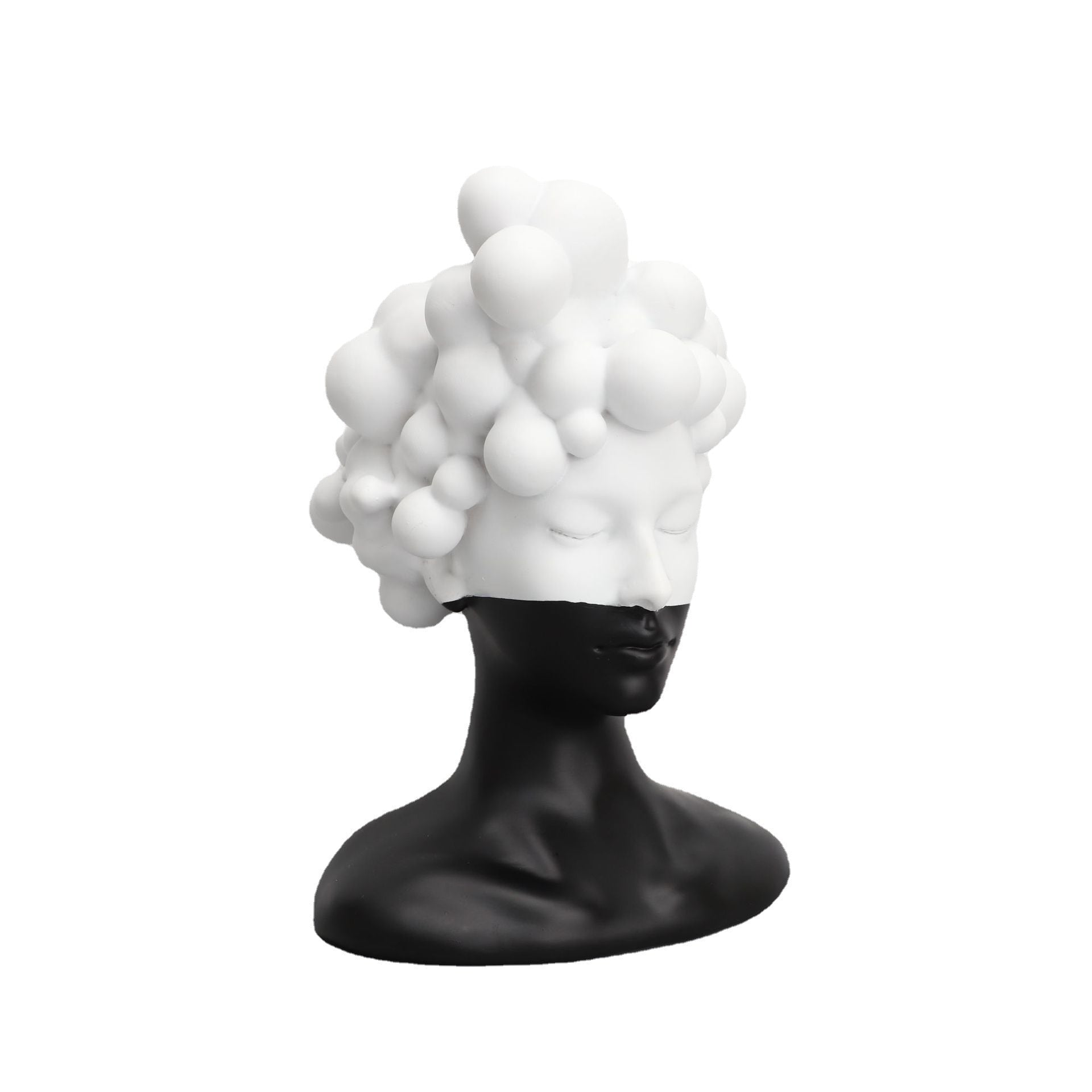 Modern Artistic Bust Sculpture | Black and White Decorative Bust for Home