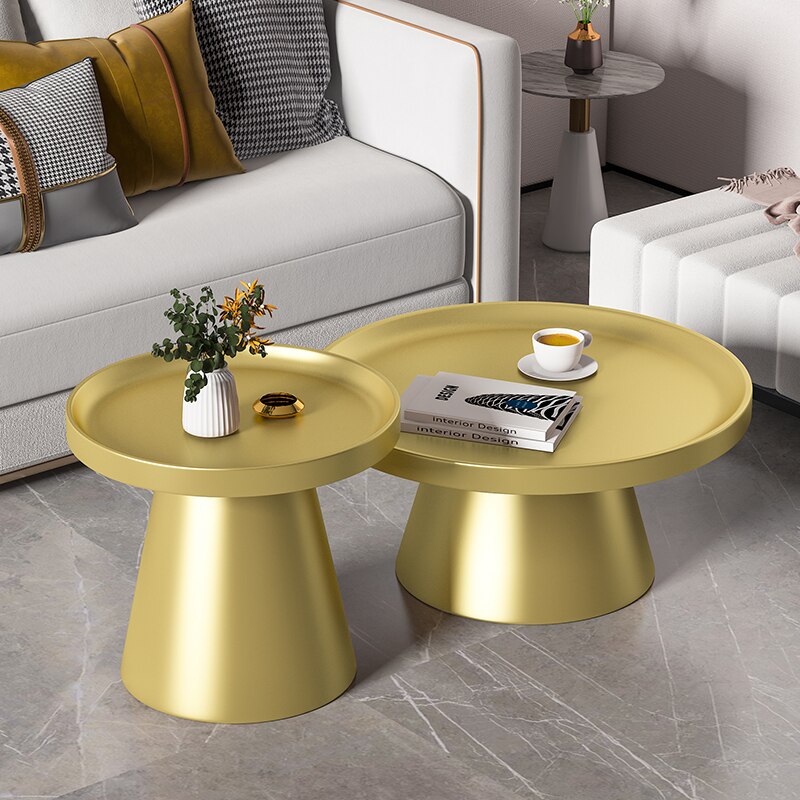 round coffee table set of 2