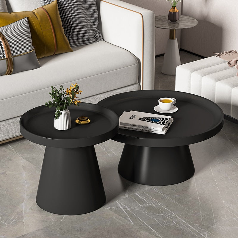 round coffee table set of 2