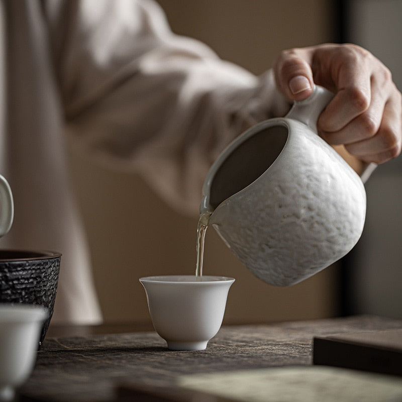 white green tea mug