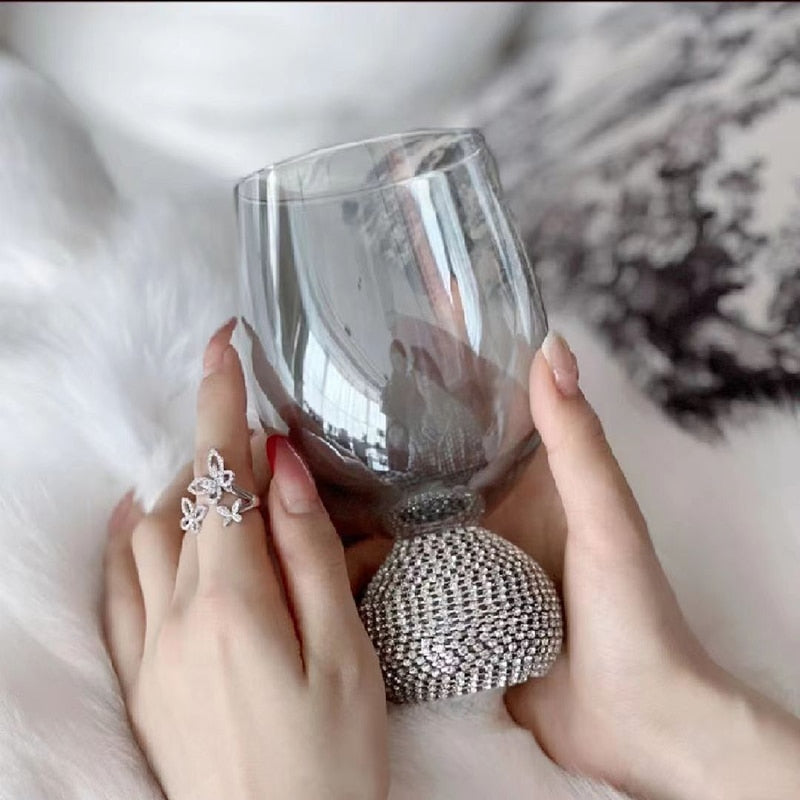 silver design glass for water